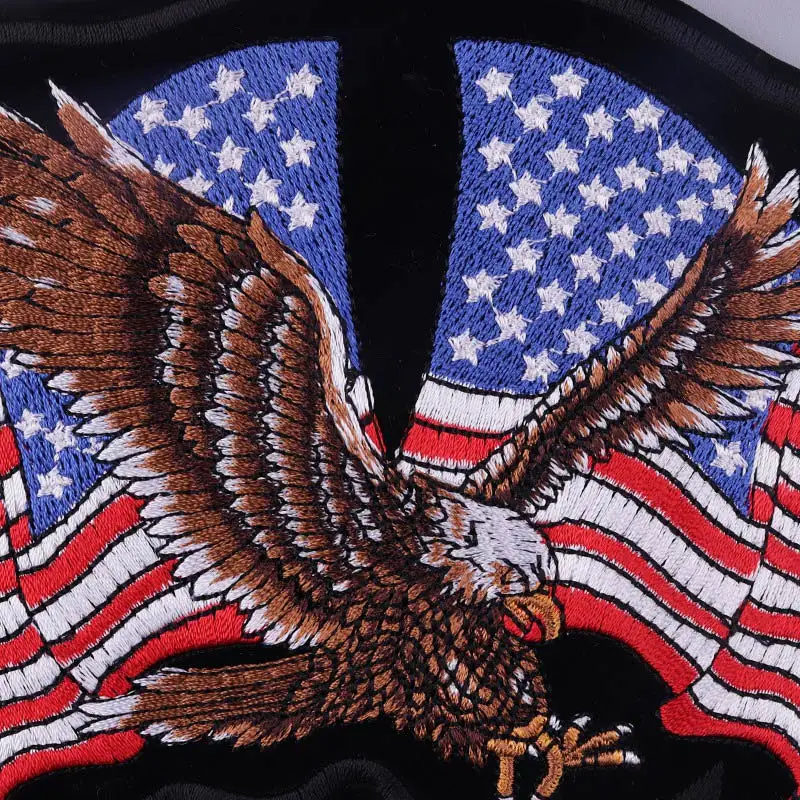 Punk Eagle Clothing Thermoadhesive Patches Iron-on Sticker For Clothes DIY Flag Badge Jacket Patches Iarge Embroidered Patch