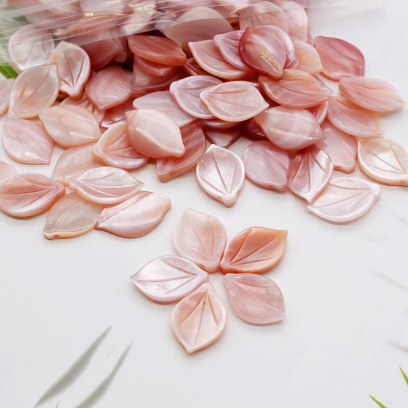 5pcs / bag natural mother-of-pearl ladies petal side hole beads jewelry making DIY hair clip bracelet earrings accessories