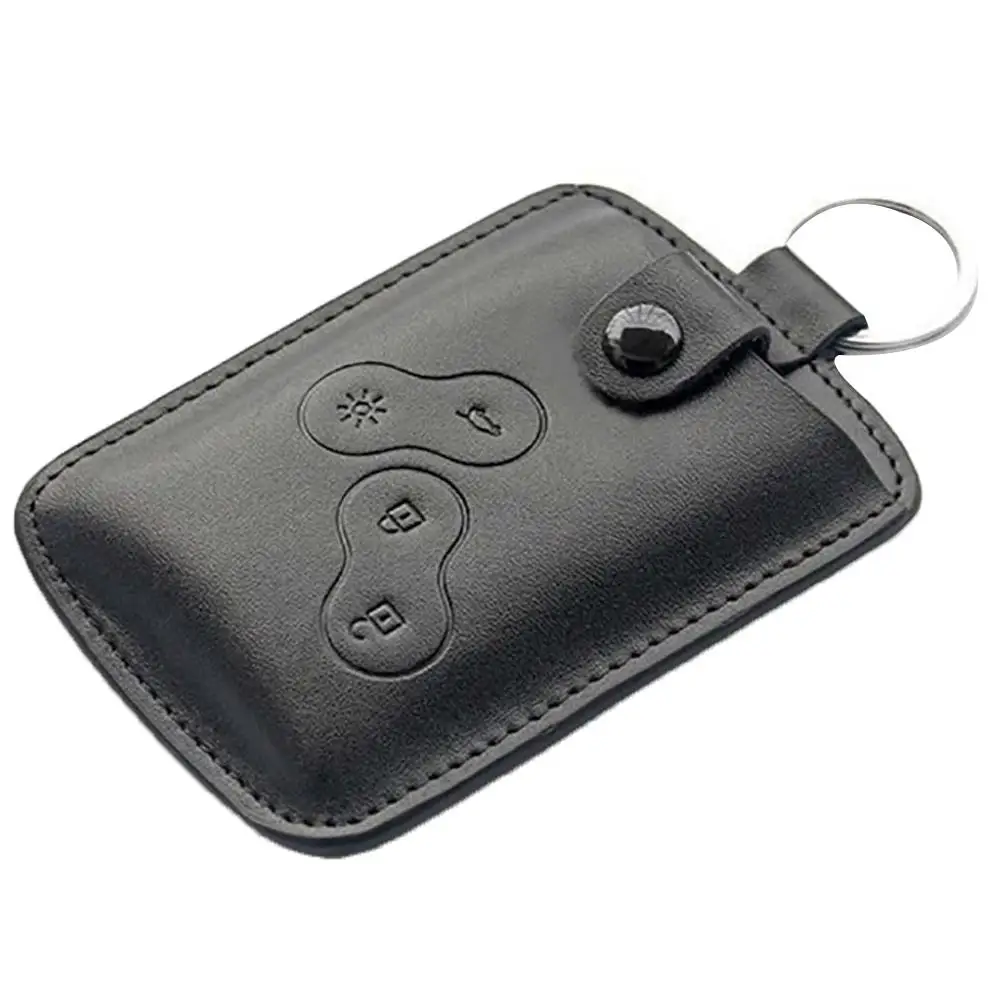 New Fashion Genuine Leather Car Key Cover Case Bag for Renault Scenic with Keyring