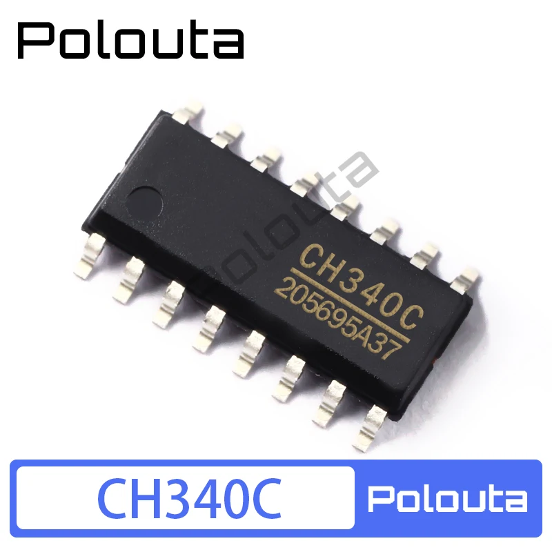 10 Pcs/Set Polouta CH340C CH340 SOP16 SMD IC USB To Serial Chips Electronic Components Kits Integrated Circuits Arduino Nano