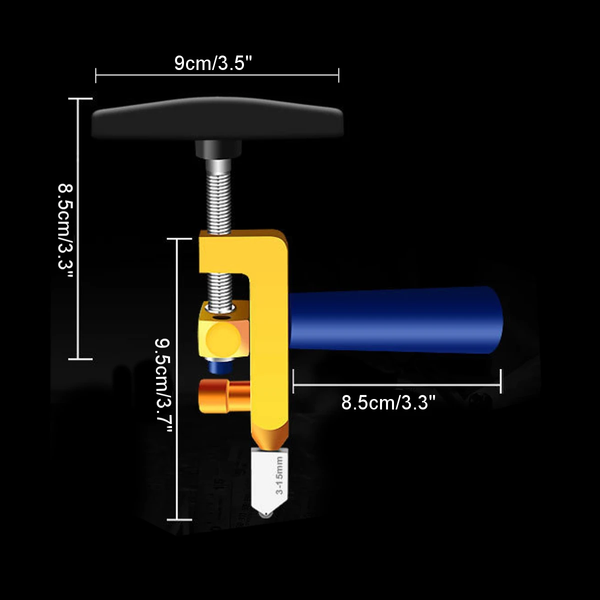 2 In 1 High-strength Glass Cutter Tile Handheld Multi-function Portable Opener Home Glass Cutter Diamond Cutting Hand Tools