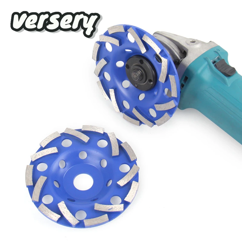 Versery 125mm Angle Grinder Diamond Grinding Cup DIsc Bowl Wheel For Polishing Stone Marble Granite Masonry Abrasives Tool