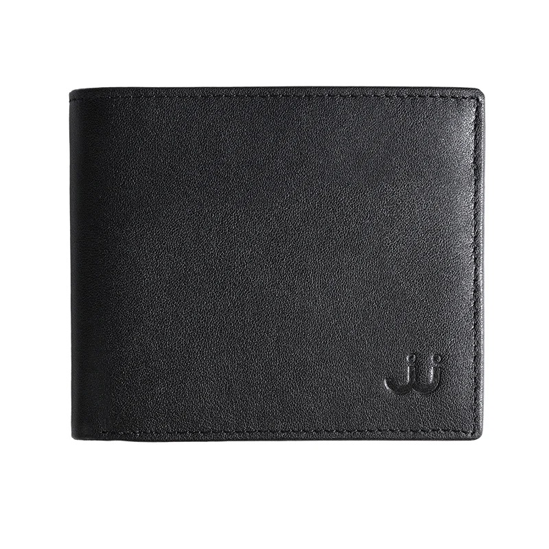 Cartera 100% de piel auténtica para hombre, billetera corta de gran capacidad y alta calidad para tarjetas