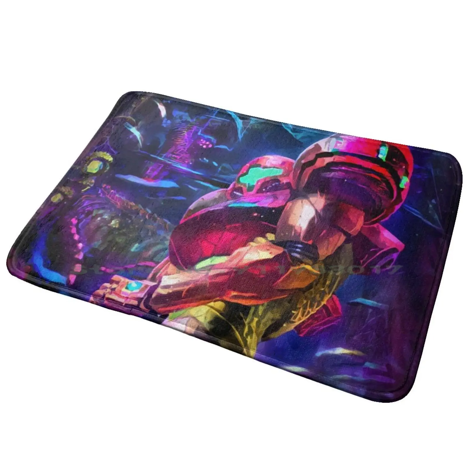 Samus Aran Metroid Entrance Door Mat Bath Mat Rug Trending Best Selling Treding Logo Long Sleeve Of God Pantera Judas Priest