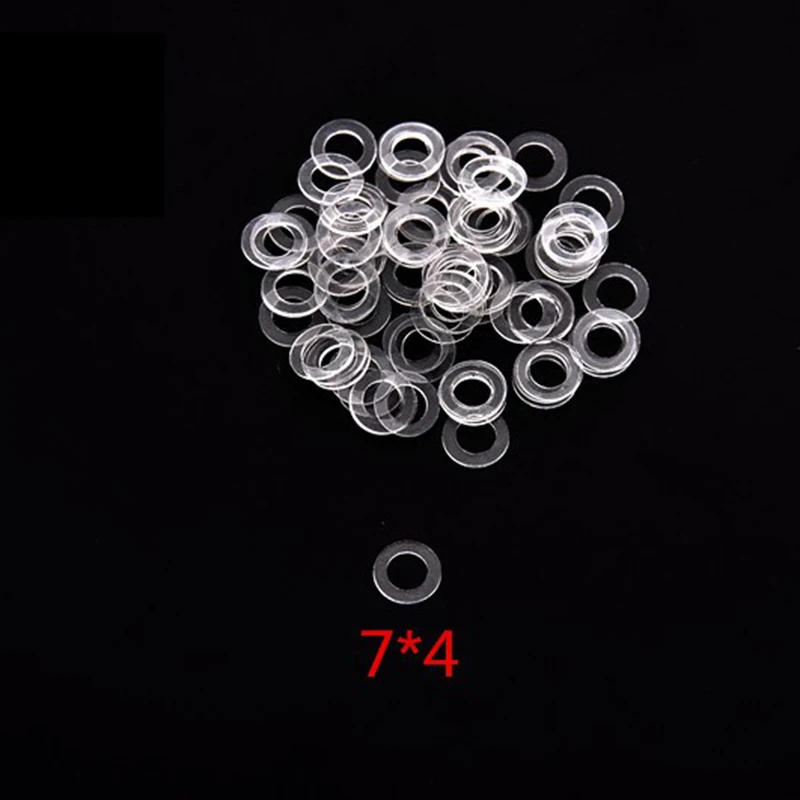 500pcs/lot Transparent Plastic Washers For Scissor Screws 7*4/7*5/6*4mm Gasket Hairdressing Scissor'parts Accessory