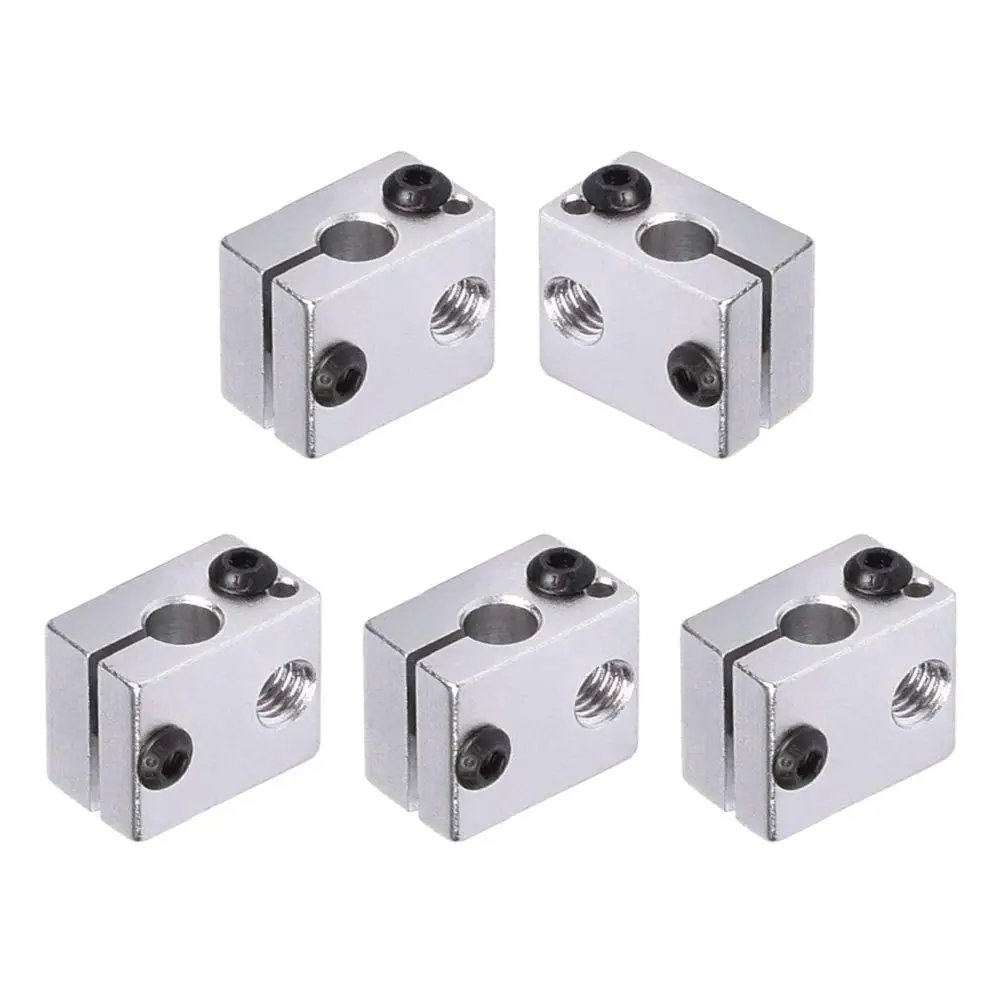 

5pcs Aluminium V6 Heater Block Hot End Heating Block Specialized for MK7 MK8 3D V6 Printer Extruder