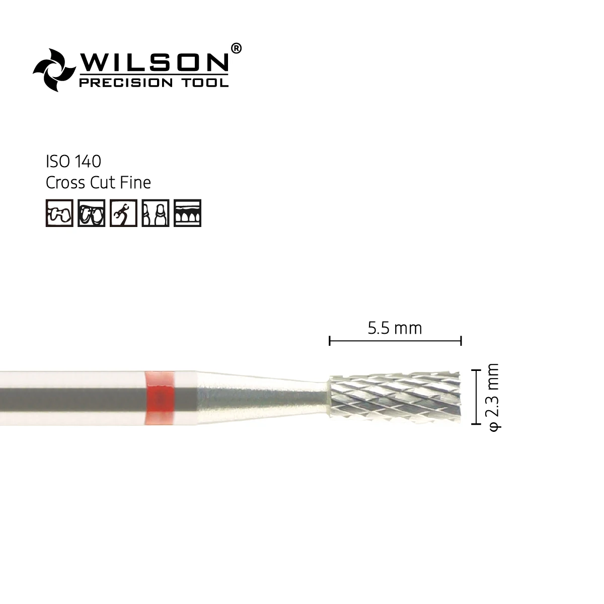 WilsonDental-fresas de carburo de tungsteno 5000214-ISO 227 140 023, para cortar Metal/Acrílico