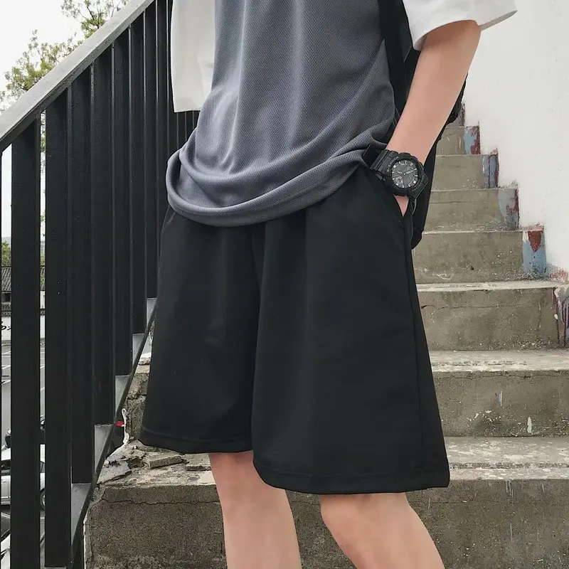 Men Casual Shorts Solid Simple Oversize 5XL Track Joggers Male Korean Fashion Streetwear All-match Students Ulzzang Chic Ins BF