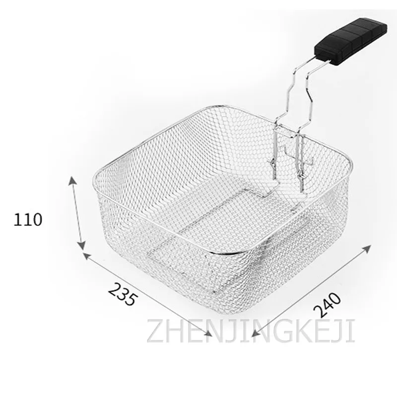 Friggitrice elettrica commerciale 220V monocilindrico 8L macchina per tritare pollo fritto verticale attrezzatura friggitrice elettrica di grande capacità