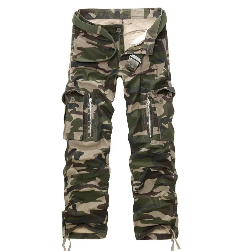 

Military Camo Cargo Pant High Quality Men Hot Camouflage Cotton Workout Men Trousers Spring Autumn Drop Shipping ABZ112