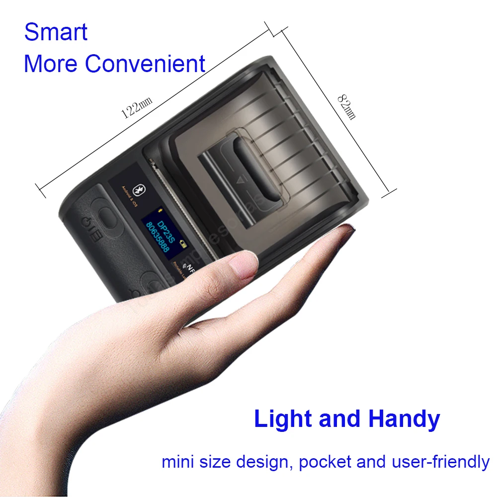 Widely Used Portable Handheld Thermal Label Printers BT Barcode QR Code Sticker Cable Label Maker Multifunctional Adhesive Paper