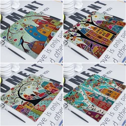 Fashion Table Napkins 42*32Cm Polyester Coasters For Glass Dish Mat Flower Girl American Placemats Dining Table Mat Under Hot