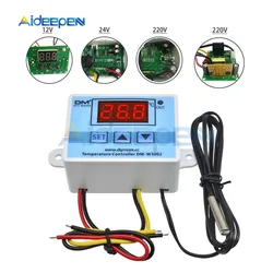 XH-W3002 DC 12V 10A Digital LED Temperature Controller 12V 24V 220V Heating Cooling Temperature Control Switch Probe LCD Display