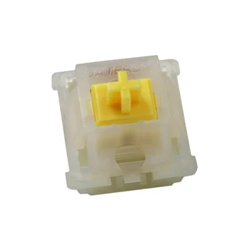 Orijinal 10 adet Gateron sütlü sarı anahtarı lineer 5 Pin SMD RGB 50g MX mekanik klavye için kablosuz Hotswap kiti DIY