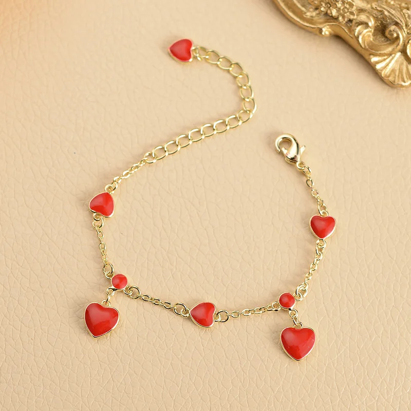 Little Heart Children\'s Hanging Bracelet Is Cute And Can Be Worn Everyday. Lt\'s New In Autumn