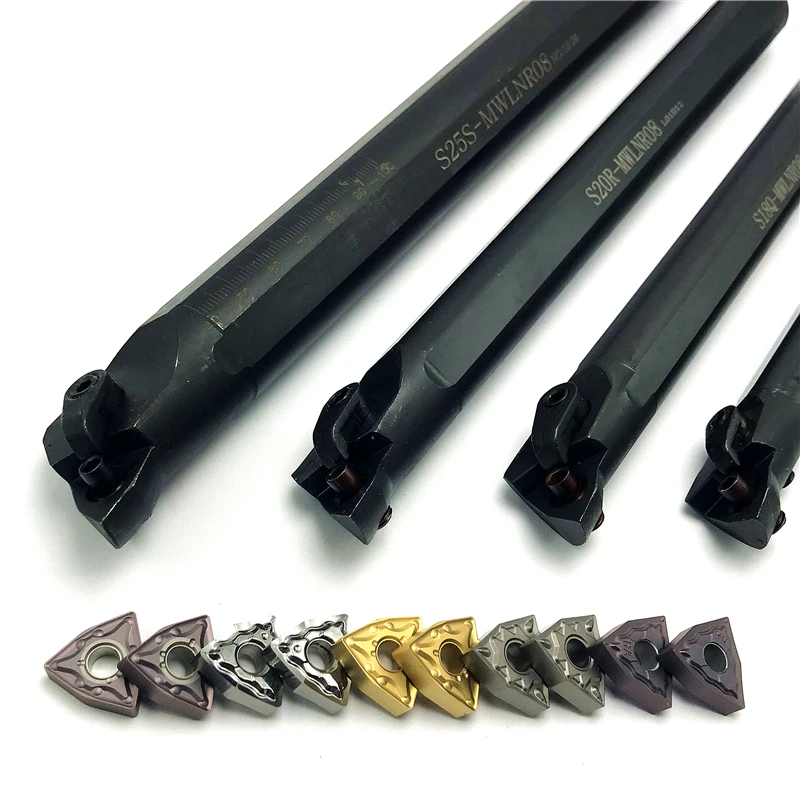

S16Q-MWLNR08 S20R-MWLNR08 S25S-MWLNR08 Internal Turning Tool Holder+Carbide Insert Lathe Tool WNMG080404 WNMG080408 Cutting Tool