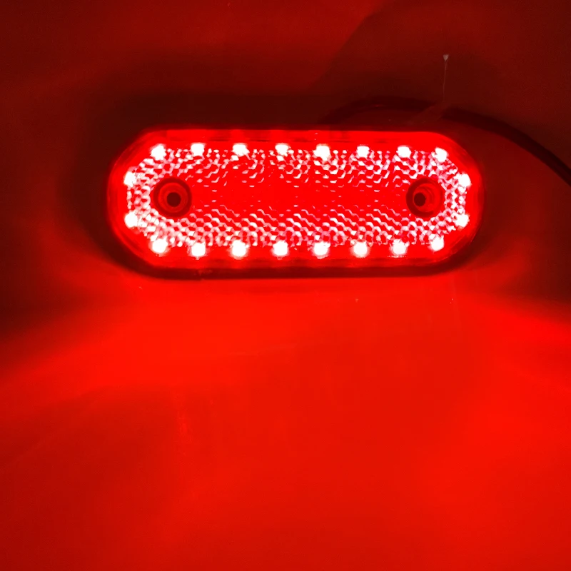 Car External LED Lights 24V 20LED Auto Bus Truck Lorry Side Marker Indicator Low Trailer Warning Rear Side Brake Lamp