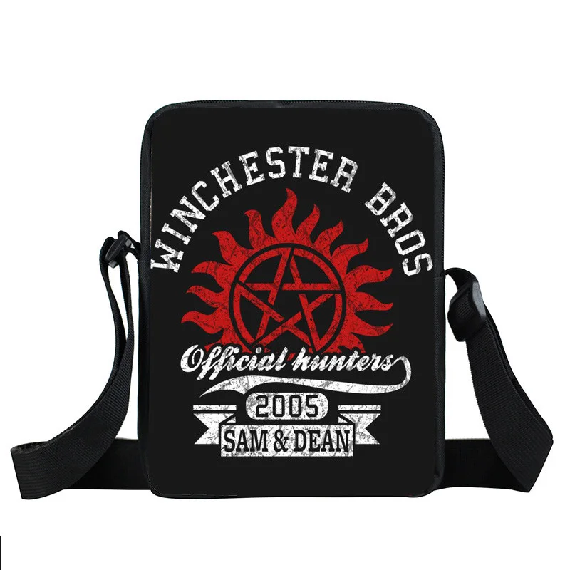 Teenagers Supernatural Crossbody Bags Travel Messenger Bag School Shoulder Bags Casual Handbags Men Purse Boys Carrying Bags