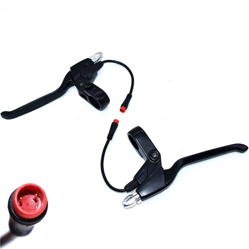 Electric Scooter Brake Level Handle Bar Replacement set All-aluminum Brakes wire waterproof insert For KUGOO G-Booster Scooter