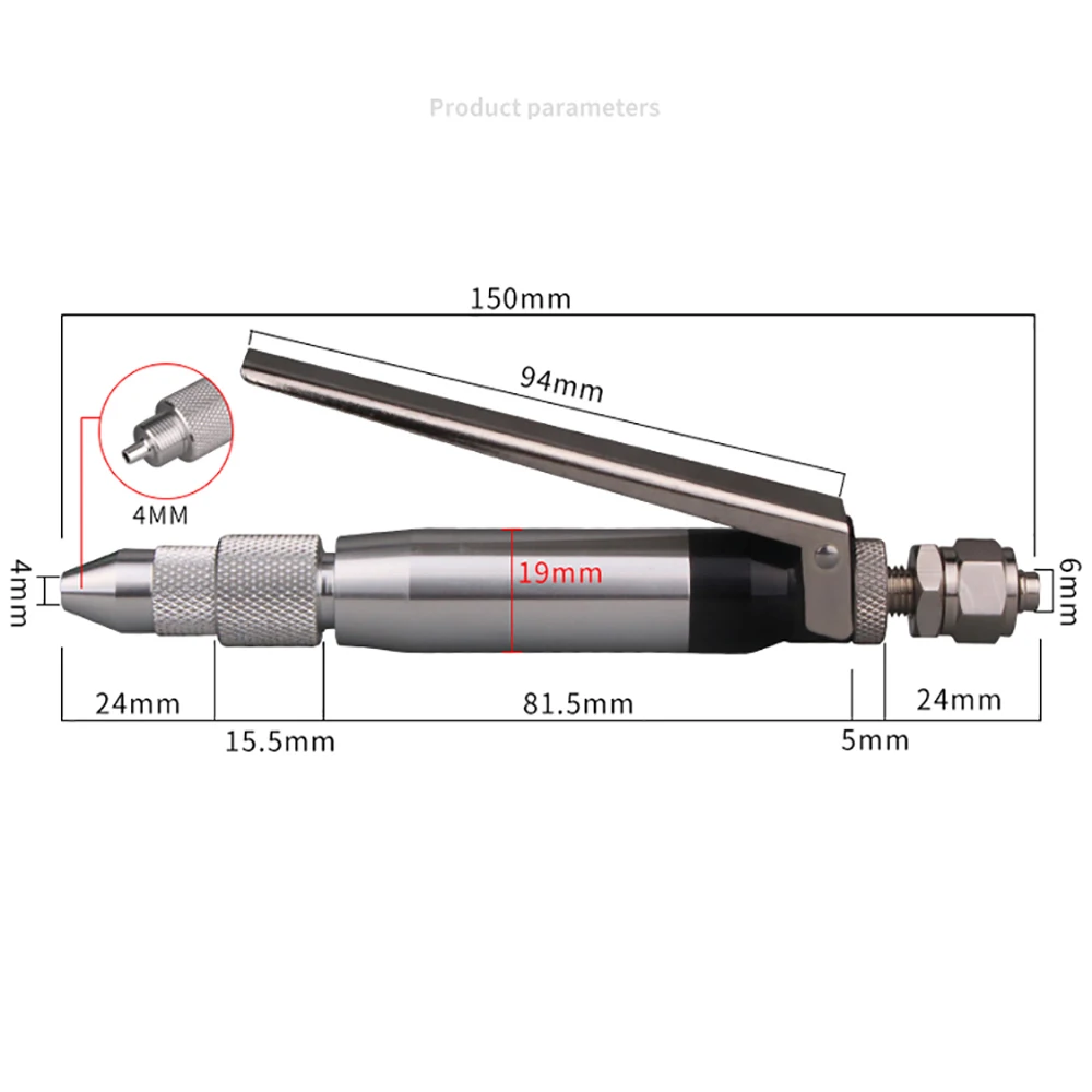 Manual Control Precision Glue Dispensing Valve Hand-Held UV Grease Glue Needle Valve Low Viscosity Single Liquid Dispenser