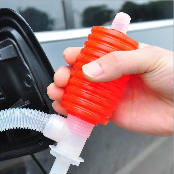 Portable Manual Car Siphon Hose Liquid Gas Transfer Hand Oil Water Pump Sucker Emergency Siphon for Car Motorcycle