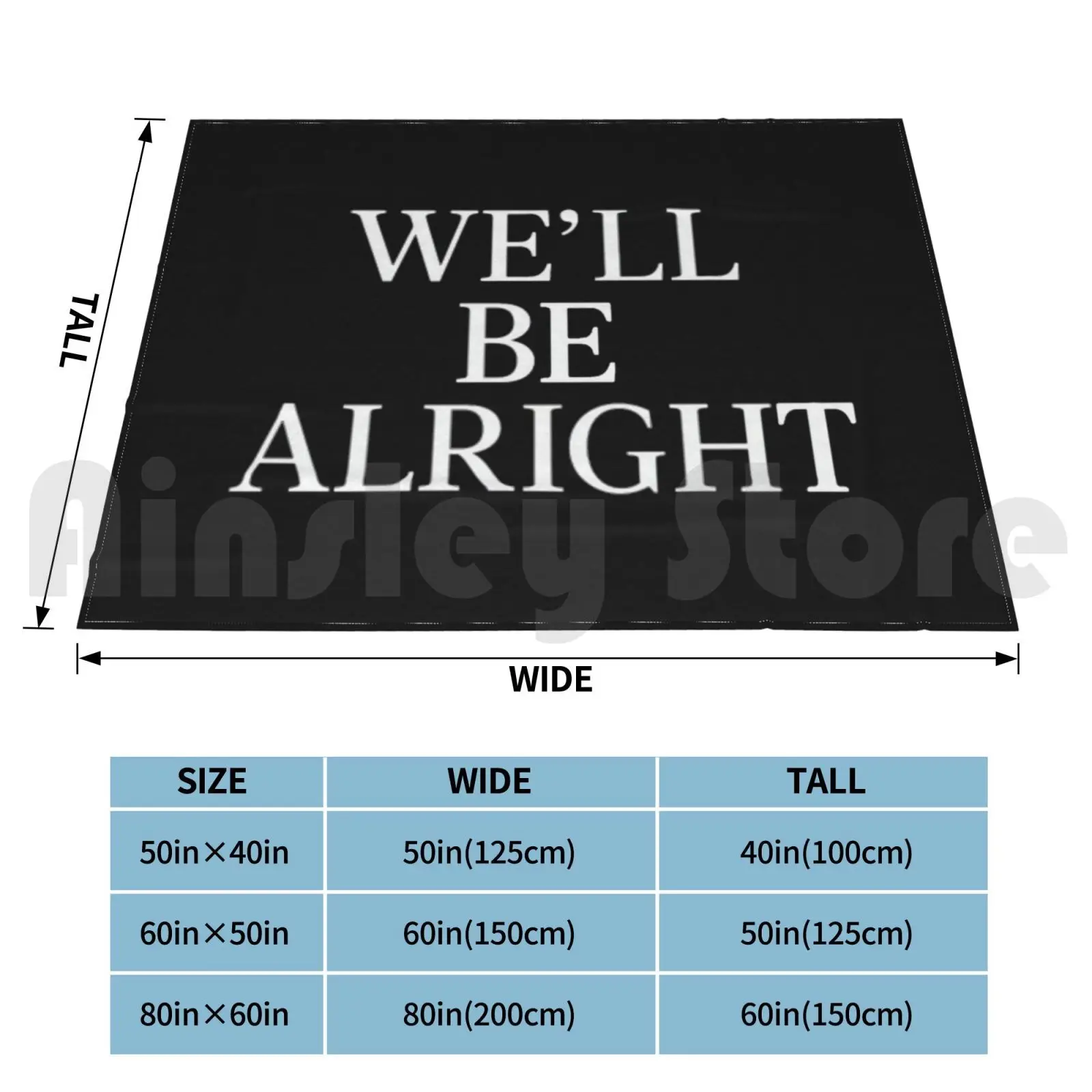 We’ll Be Alright White Blanket Fashion Custom 3289 Do You Know Who You Are