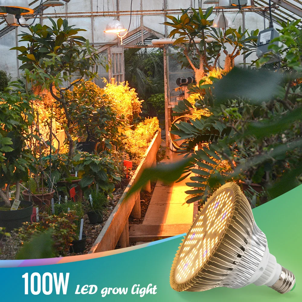 Imagem -05 - Lâmpada de Led E27 100w para Cultivo Interno Luz de Espectro Completo com 150leds Lâmpada Branca Quente para Plantas em Estufa Sementes de Flores e Barraca para Cultivo Interno com 10 Peças