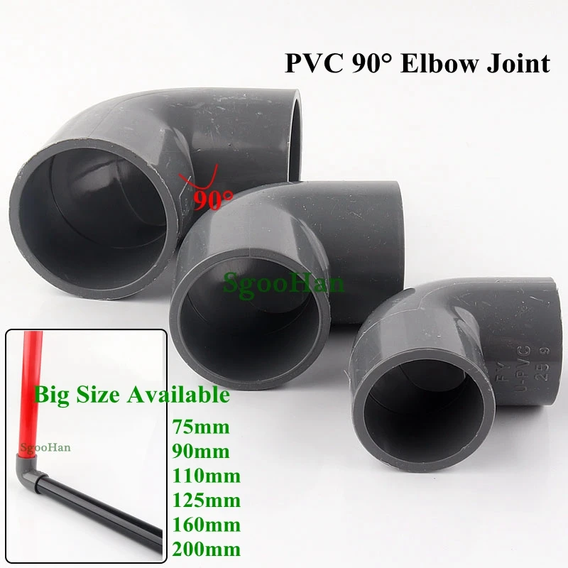 

5~50pcs 20~50mm Gray PVC 90° Elbow Connector Hydroponic Planting Framework Aquarium Fish Tank Water Fittings Tube Joints
