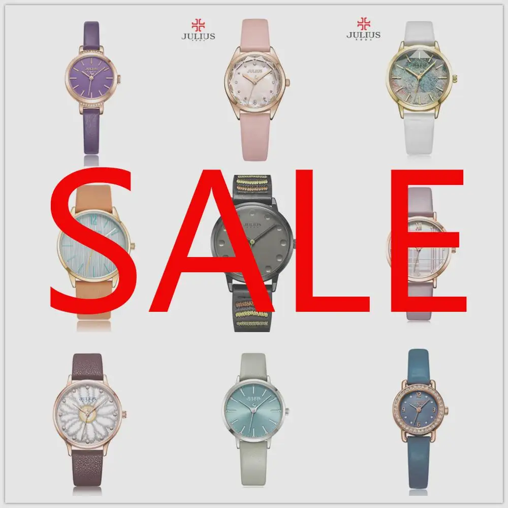 

Final Sale Discount Julius Women's Watch Japan Quartz Real Leather Girl's Hours Fashion Clock No Box