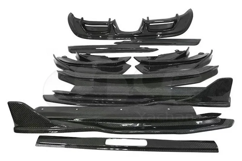 Car-Styling Carbon Fiber Bodykits Fit For 17-18 Cayman Boxster 718 AMSP Style Body Lip Kit Front Lip Skirts Rear Spats Lip