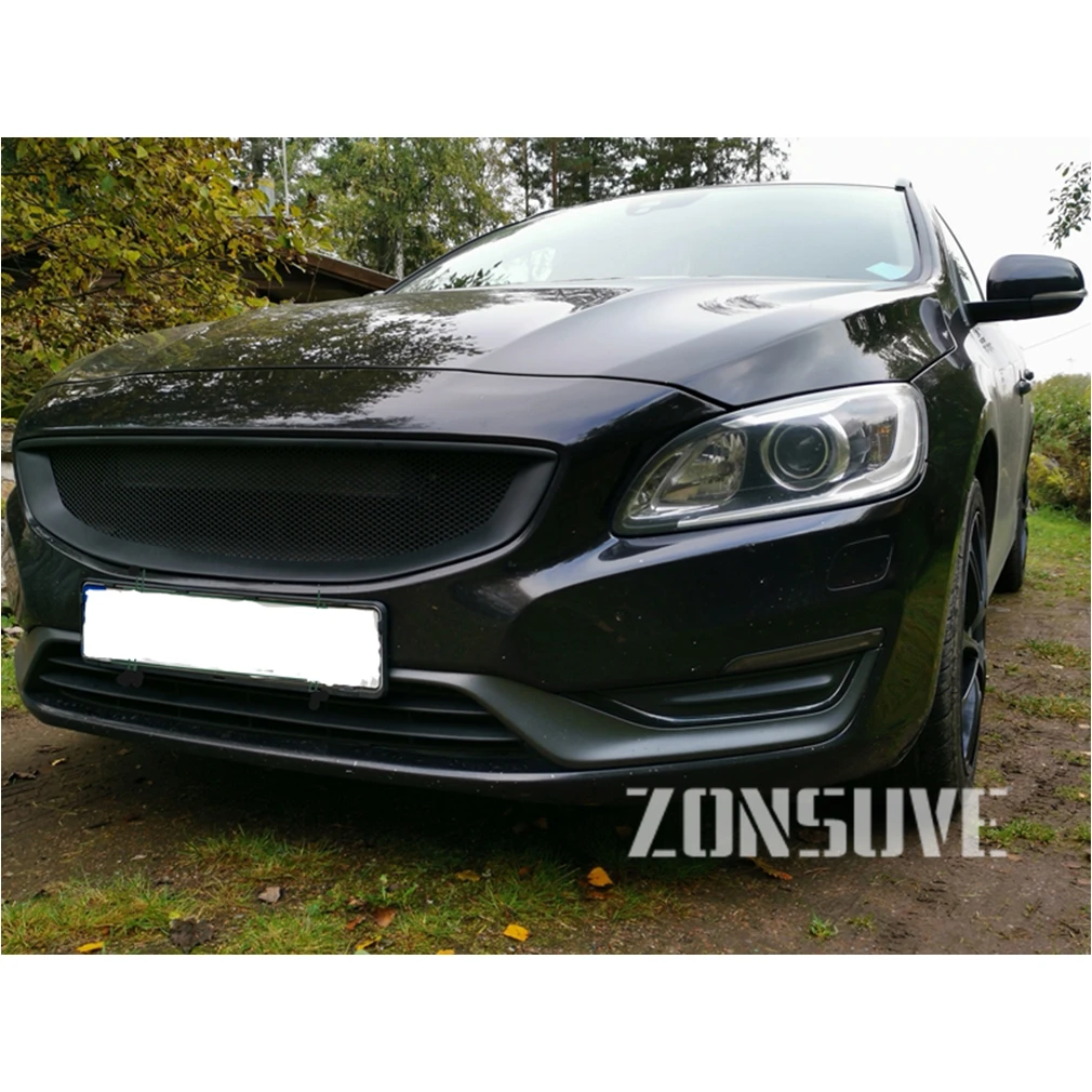 Use For Volvo V60 S60 2014-2018 Year 4-door Grill Racing Grille Cover Accessorie Body Kit