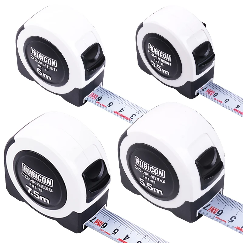 Carbon  Steel Measurement Tape System Auto Lock Tape Measure 3.0m,3.5m, 5.0m, 7.5m Retractable Ruler Professional Measuring Tool