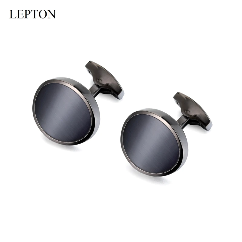 

Low-key Luxury Stone Cufflinks for Mens LEPTON Fashion Luxurious Tuxedo Formal Shirts Cat Eye Cuff links Of Wedding Business