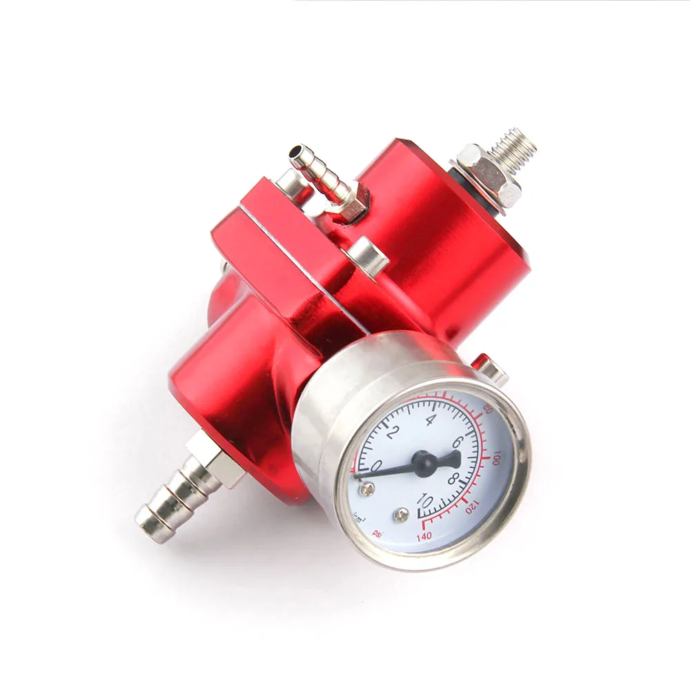 Adjustable FueL Pressure Regulator FPR 0-140 Psi Oil Gauge+Hose Kit Universal Jdm For Honda CRV FPT006