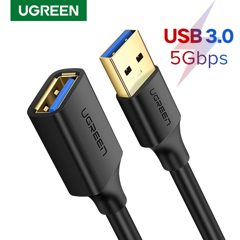 Ugreen-cabo extensor de usb 3.0 ou 3.0 macho para femea, 50 cm a 3 m, extensor de usb compatível com smart tv, laptop, ps4, computador e outros