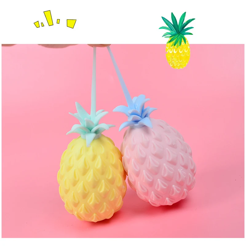 Fun Soft Pineapple Anti Stress Ball Fruits Originality Children Toys Pop It Antistress Gift Alleviating Autism Vent TPR 10*6cm