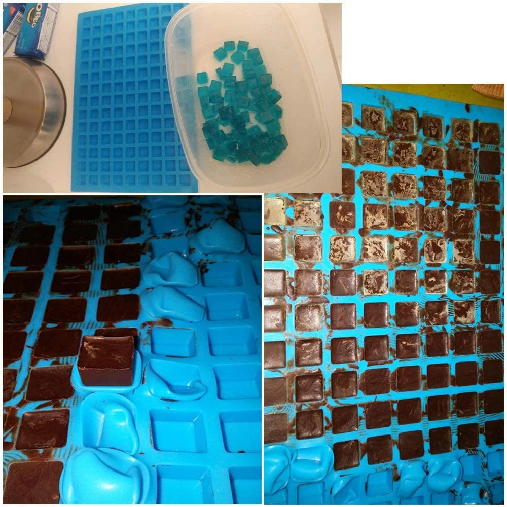 126 Cavity Square Silicone Mold / Mini Candy Molds for Chocolate Gummy Ice Cube Jelly Truffles Pralines Caramels Ganache