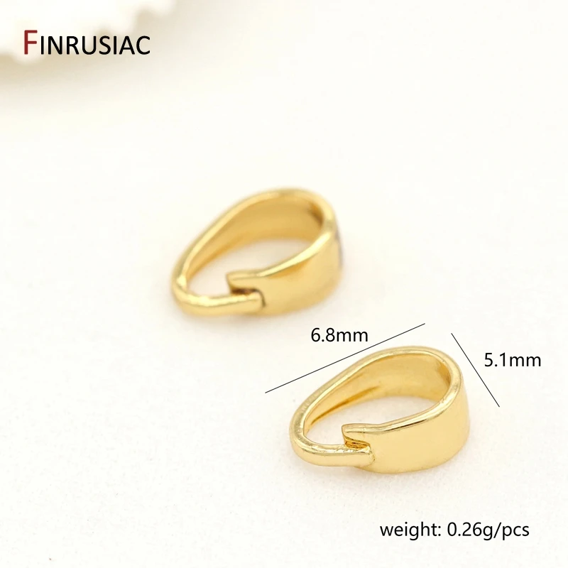 14K Gold Plated Bale Pinch Clasp For Pendant Making DIY Necklace Jewelry Making Findings