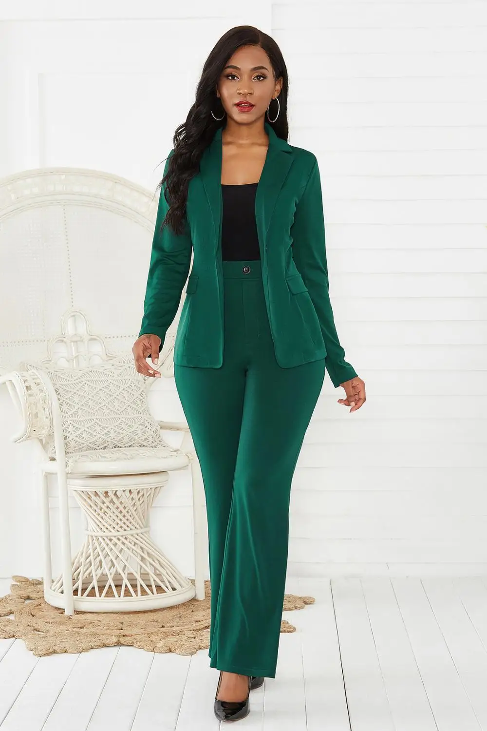 women\'s suit office two piece set long sleeve suit pants 2 piece set female winter two pieces sets office female