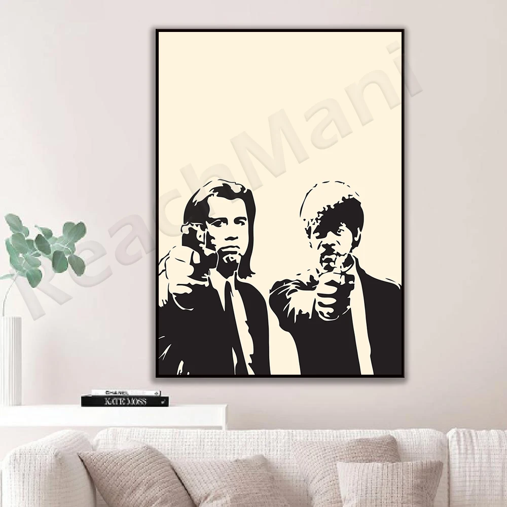 Pulp fiction movie art scene print decoration poster