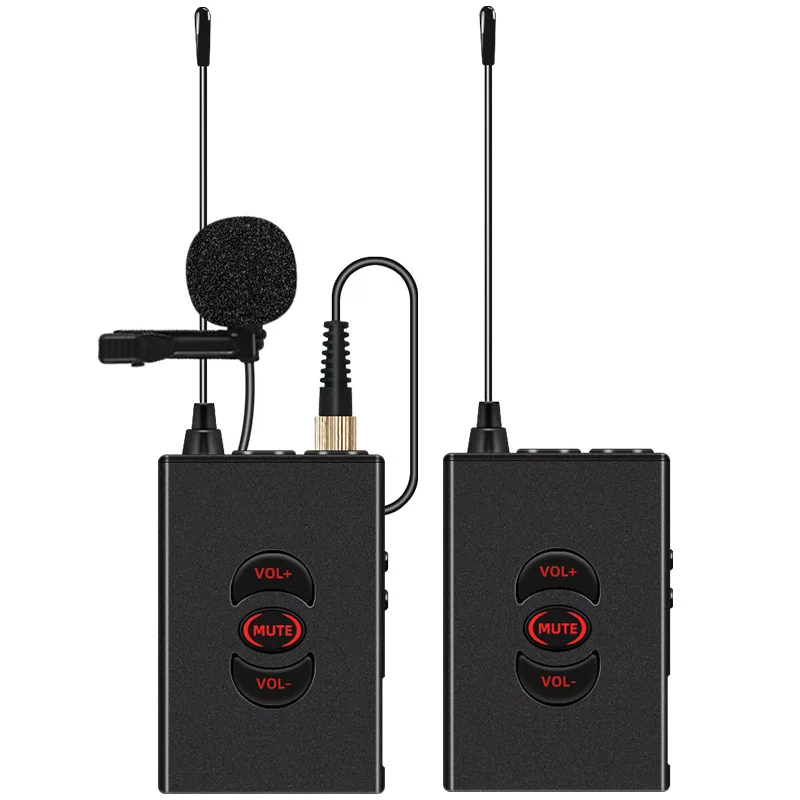 CELLA CITY bezprzewodowy mikrofon do nagrań Lavalier profesjonalny sprzęt nagrywający UHF lustrzanka DV na żywo wideo telefon komórkowy Mic