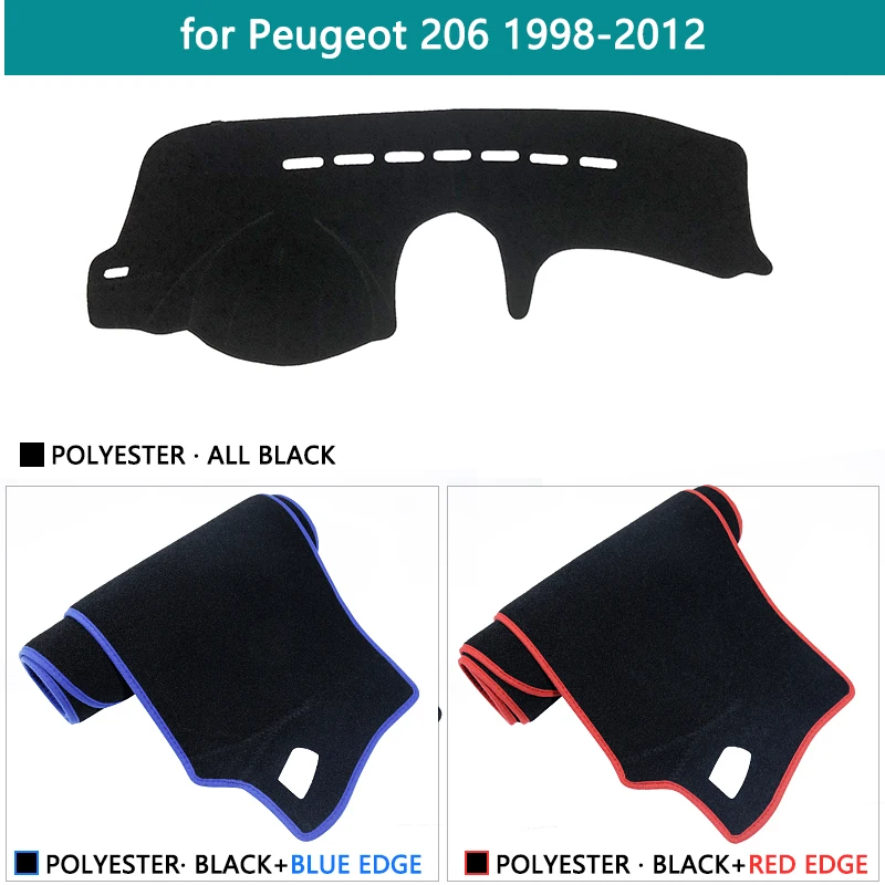 Car Dashboard Cover For Peugeot 206 1998~2012 Auto Dash Mat Carpet Cape Anti-sun Sun shade Dashmat 1999 2000 2001 2002 2003 2004