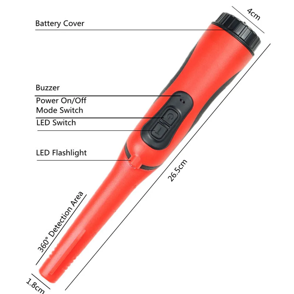 Handheld Metal Detector Three Modes Pinpointer High Sensitivity Pinpointer-2022 Updated Audio Louder With 9V Recharging Battery