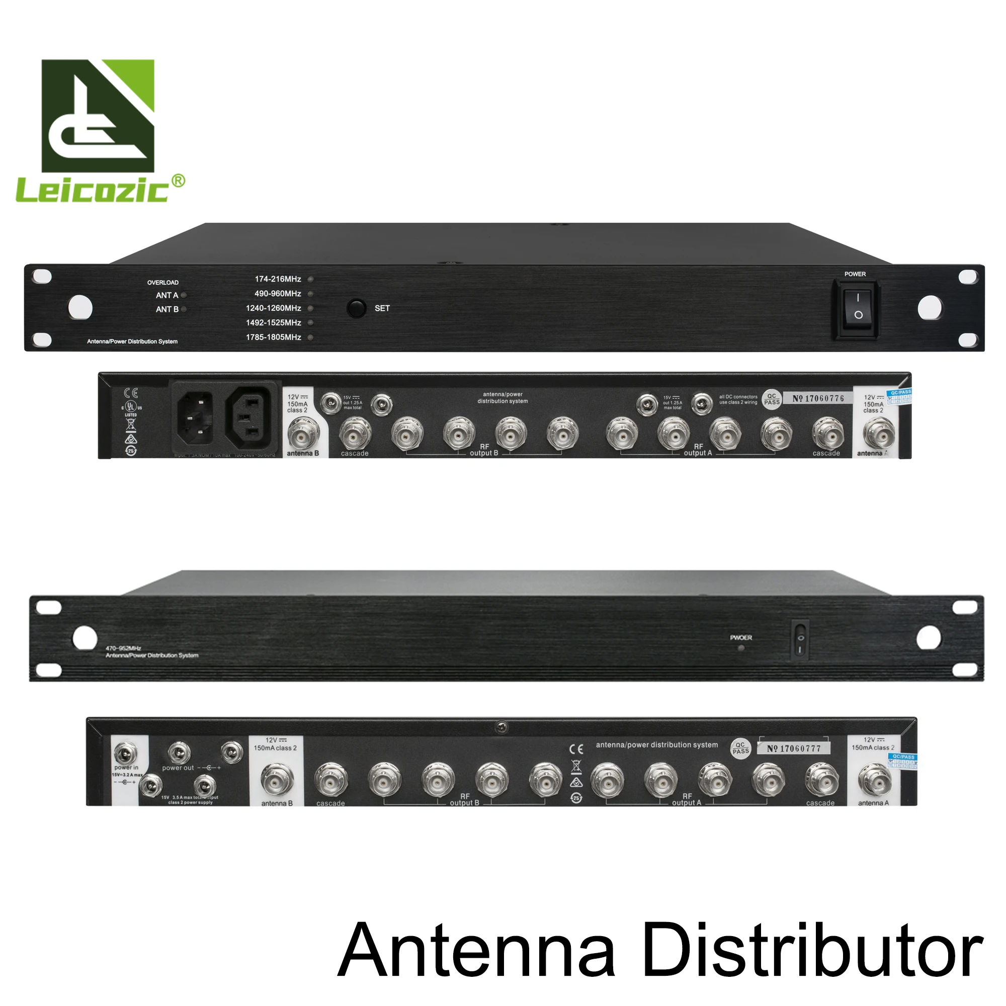 

Leicozic UA844 UA845 Antenna Distributor System Signal Amp Splitter 5 Channel Combiner UHF Antena Power Distribution 500-950MHz