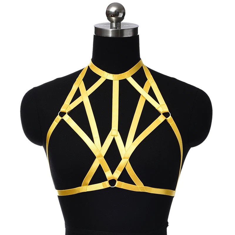 متعدد الألوان المرأة مثير تسخير الملابس الداخلية قابل للتعديل الجوف بوستير الهذيان ارتداء الجسم تسخير الصدرية صنم عبودية الجسم قفص #1