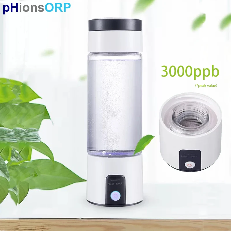 

220ml Mini Portable Hydrogen Water Bottle SPE Tech Dupont PEM Ion Membrane 3/10 min Electrolysis 1500mAh Pure H2 for PET bottle