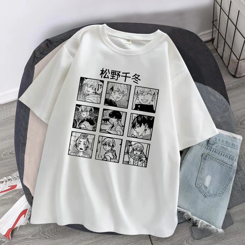 Camiseta de Anime japonés de Los Vengadores de Tokio para hombre, Tops Harajuku Kawaii, camisetas gráficas de los Vengadores de Tokio, camiseta
