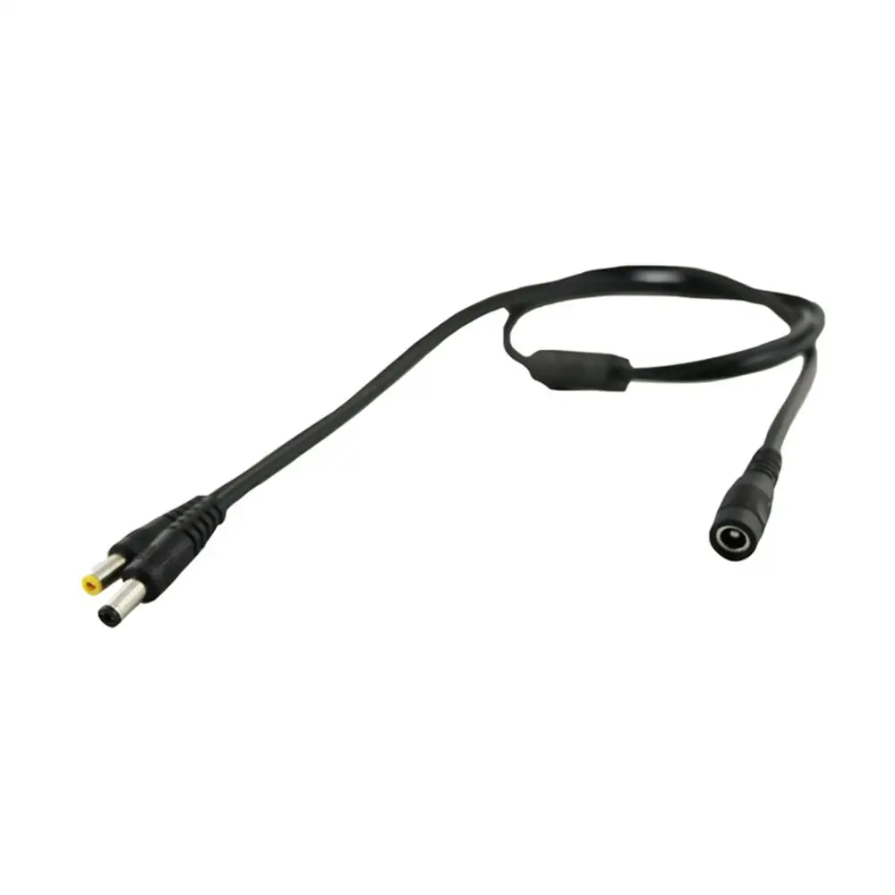 Kabel rozdzielający zasilanie CCTV DC 5.5mm X 2.5mm żeński na 5.5mm X 2.5mm + 5.5mm X 2.1mm męski, typu Y, do monitora, taśmy LED. — zdjęcie produktu 5