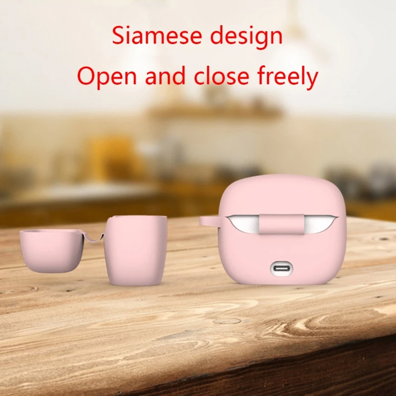 متوافق مع JBL-Tune 215TWS قابل للغسل الغطاء الواقي حافظة خفيفة الوزن مقاومة للصدمات مقاوم للماء سيليكون الأكمام