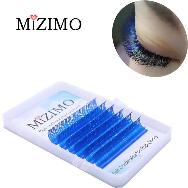 MIZIMO New Color Eyelashes 0.07 / 0.1mm8-17mm White Blue Green Purple Pink Red Natural Soft Personality Eyelash Extension